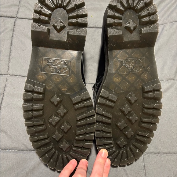 DR. MARTENS Women’s Black Leather Holly Platform Loafer Shoes Size 10 - Picture 4 of 9